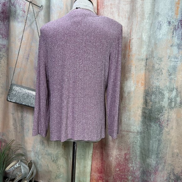 📌Alex Evenings Elegant Open Front Evening Blazer - Jacket - Picture 7 of 13